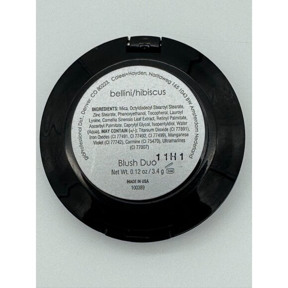 Glo Minerals Bellini / Hibiscus Blush Duo 0.12 oz 3.4 g Made in USA - Picture 2 of 3